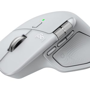 Logitech MX Master 4 for Mac - Rato - 8 botões - sem fios - Bluetooth, 2.4 GHz - receptor sem fio USB - prateado branco