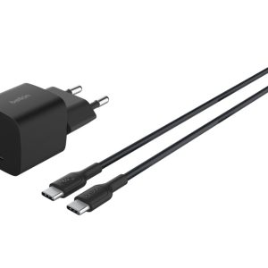Belkin BoostCharge - Adaptador de alimentação - tecnologia PPS - 25 watt - PD 3.1/PPS, Fast Charge (USB-C) - no cabo:…