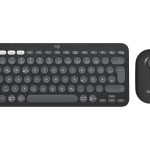 Logitech Pebble 2 Combo - Conjunto de teclado e rato - sem fios - Bluetooth LE - QWERTY - Espanhol - grafite tonal