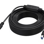 15 m USB 3.0 cable - active booster half way along cable - nickle plated connectors - bandwidth 5 Gbps - USB A (m) to…