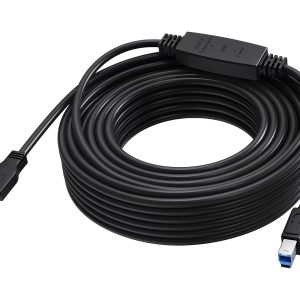 15 m USB 3.0 cable - active booster half way along cable - nickle plated connectors - bandwidth 5 Gbps - USB A (m) to…