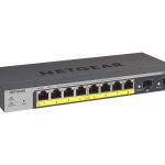 NETGEAR Smart GS110TPv3 - Interruptor - inteligente - 8 x 10/100/1000 (PoE) + 2 x SFP - desktop, montável na parede -…