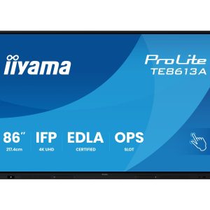 iiyama ProLite TE8613A-B2AG - 86" Classe Diagonal (85.6" visível) ecrã LCD com luz de fundo LED - sinalização digital…