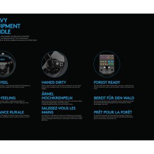 Logitech Heavy Equipment - G-Series - conjunto de volante e pedais - com cabo