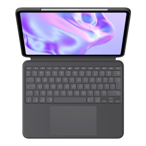 Logitech Combo Touch - Teclado e pasta de folio - com trackpad - retroiluminação - Apple Smart connector - QWERTY -…