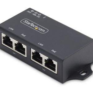 StarTech 2-Port Gigabit PoE+ Injector, PoE/PoE+ (802.3af/802.3at) 30W - Injector de energia - inline não gerenciado -…
