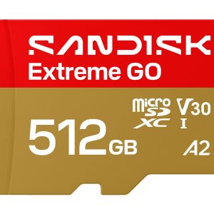 SanDisk Extreme Go - Cartão de memória flash - 512 GB - A1 / Video Class V30 / UHS-I U3 - microSDXC UHS-I