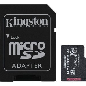 Kingston Industrial - Cartão de memória flash (adaptador microSDHC a SD Incluído) - 16 GB - A1