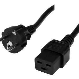 StarTech.com 2m (6ft) Computer Power Cord, 16AWG, EU Schuko to C19 Power Cord, 16A 250V, Black Replacement AC Cord,…