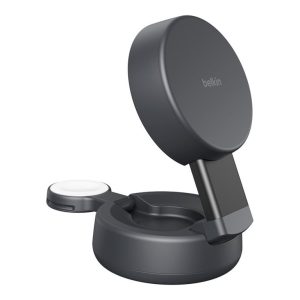 Belkin UltraCharge Pro - Base de carregamento sem fios - 2-in-1, convertible, magnetic, with Qi2 + adaptador de energia…