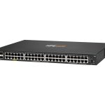 HPE Aruba 6100 48G Class4 PoE 4SFP+ 370W Switch - Interruptor - Administrado - 48 x 10/100/1000 (PoE+) + 4 x 1 Gigabit