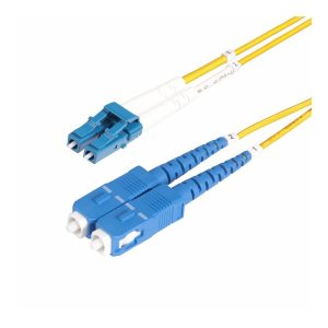 Startech 3m (10ft) LC to SC (UPC) OS2 Single Mode Duplex Fiber Optic Cable, 9/125µm, Laser Optimized, 10G, Bend…
