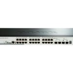 D-Link DGS 1510-28P - Interruptor - L3 - inteligente - 24 x 10/100/1000 (PoE+) + 2 x Gigabit SFP + 2 x 10 Gigabit SFP+…