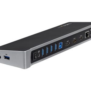 Startech Triple Monitor USB 3.0 Laptop Docking Station - 4K HDMI, 2x DisplayPort - Universal USB Dock for Windows & Mac…