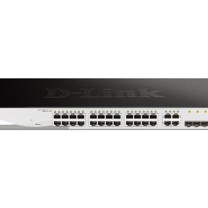 D-Link Web Smart DGS-1210-28 - Interruptor - Administrado - 24 x 10/100/1000 + 4 x Gigabit SFP - desktop, montável em…