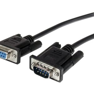 StarTech.com 2m Black Straight Through DB9 RS232 Serial Cable - DB9 RS232 Serial Extension Cable - Male to Female Cable…