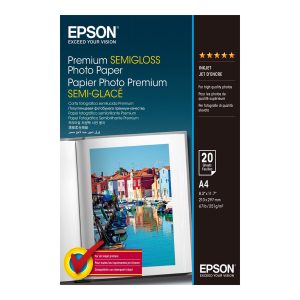 Epson Premium Semigloss Photo Paper - Semi-brilhante - A4 (210 x 297 mm) 20 folha(s) papel fotográfico
