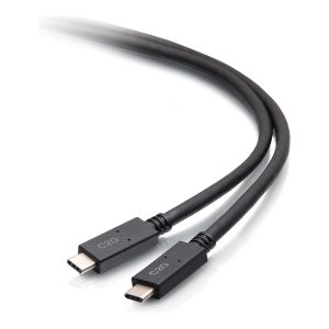 C2G 6ft (1.8m) USB-C Male to USB-C Male Cable (20V 5A) - USB 3.2 Gen 1 (5Gbps) - Cabo USB - USB-C (M) para USB-C (M) -…