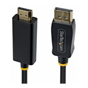 Startech - Cabo adaptador - DisplayPort macho para HDMI macho - 2 m - preto - suporte 4K60Hz, Unidirecional, ativo