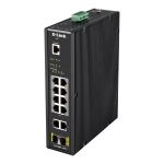 D-Link DIS 200G-12PS - Interruptor - Administrado - 10 x 10/100/1000 (8 PoE+) + 2 x SFP - montável em trilho DIN,…