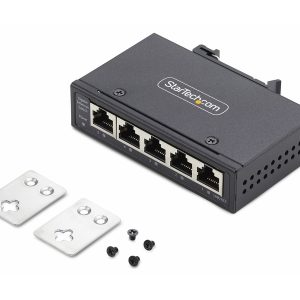 Startech 5-Port Unmanaged Industrial Ethernet Switch - IP30 - TAA - Interruptor - sem gestão - 5 x 10/100/1000Base-T -…