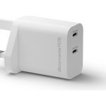 dbramante1928 re-charge - Adaptador de alimentação - 25 Watt - 3 A - 2 conectores de saída (USB-C) - branco - Reino…