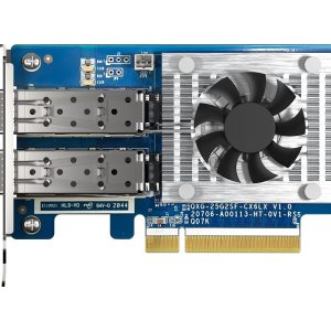 QNAP QXG-25G2SF-CX6 - Adaptador de rede - PCIe 4.0 x8 baixo perfil - 25 Gigabit SFP28 x 2