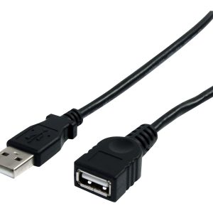 StarTech.com 6 ft Black USB 2.0 Extension Cable A to A - M/F - USB extension cable - USB (M) to USB (F) - USB 2.0 - 6…