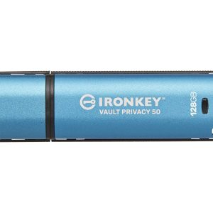 Kingston IronKey Vault Privacy 50 Series - Drive flash USB - encriptado - 128 GB - USB 3.2 Gen 1 - Compatível com TAA