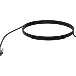 Vision - Cabo de alimentação - BS 1363 para IEC 60320 C5 em formato em V - 250 V - 13 A - 3 m - entrançado - preto -…