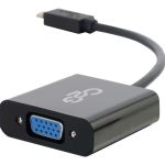C2G USB 3.1 USB Type C to VGA Adapter - USB C to VGA Black - Adaptador de vídeo externo - USB 3.1 - D-Sub - preto