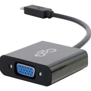 C2G USB 3.1 USB Type C to VGA Adapter - USB C to VGA Black - Adaptador de vídeo externo - USB 3.1 - D-Sub - preto