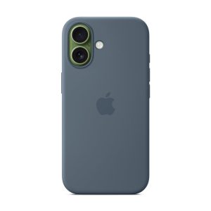 Apple - Cobertura protectora para telemóvel - compatibilidade MagSafe - silicone - azul âncora