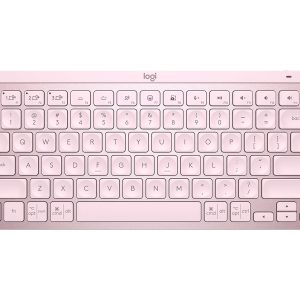 Logitech MX Keys Mini - Teclado - retroiluminação - sem fios - Bluetooth - QWERTY - EUA - rosa