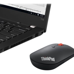 Lenovo ThinkPad Silent - Rato - destros e canhotos - ótico azul - 3 botões - sem fios - Bluetooth 5.0 - preto - retalho