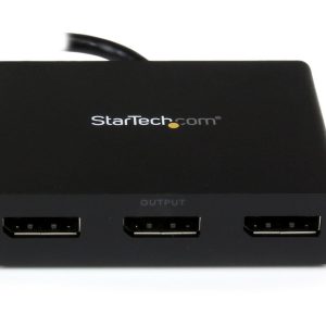 Startech 3-Port Multi Monitor Adapter, DisplayPort 1.2 MST Hub, Dual 4K 30Hz & 1x 1080p, Video Splitter for Extended…