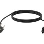 Vision - Cabo de alimentação - IEC 60320 C5 para power CEE 7/7 (T) - 250 V - 16 A - 3 m - entrançado - preto