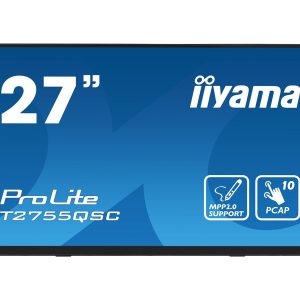 iiyama ProLite T2755QSC-B1 - Monitor LED - 27" - ecrã de toque - 2560 x 1440 WQHD @ 75 Hz - IPS - 400 cd/m² - 1000:1 -…