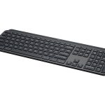 Logitech MX Keys - Teclado - retroiluminação - sem fios - Bluetooth - AZERTY - Francês - grafite