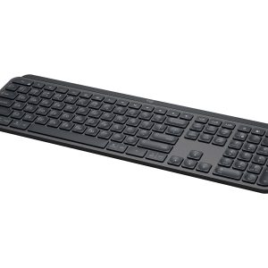 Logitech MX Keys - Teclado - retroiluminação - sem fios - Bluetooth - AZERTY - Francês - grafite