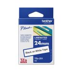 Brother TZe-251 - Autocolante padrão - preto em branco - Rolo (2,4 cm x 8 m) 1 cassete(s) fita laminada