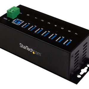 Startech 7-Port USB 3.0 Hub - Metal Industrial USB-A Hub with ESD Protection & 350W Surge Protection - Din Rail, Wall…
