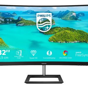 Philips E-line 325E1C - Monitor LED - curvo - 32" (31.5" visível) - 2560 x 1440 QHD @ 75 Hz - VA - 250 cd/m² - 3000:1 -…