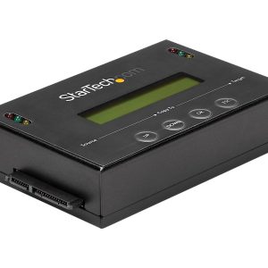 StarTech 1:1 Hard Drive Duplicator and Eraser for 2.5" & 3.5" SATA HDD SSD - LCD & RS-232  - 14GBpm Duplication Speed -…