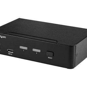 Startech 2 Port DisplayPort KVM Switch, 4K 60Hz, Single Display, Dual Port UHD DP 1.2 USB KVM Switch with Integrated…