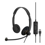 EPOS IMPACT SC 60 USB ML - Auscultadores - no ouvido - com cabo - USB - preto com apontamentos cor de laranja