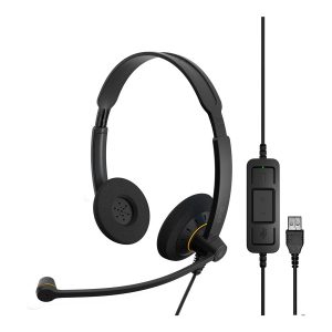 EPOS IMPACT SC 60 USB ML - Auscultadores - no ouvido - com cabo - USB - preto com apontamentos cor de laranja