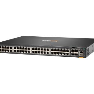 HPE Aruba 6200F 48G Class4 PoE 4SFP+ 370W Switch - Interruptor - Distância Máxima de Empilhamento de 10 km - L3 -…