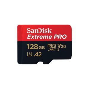 SanDisk Extreme PRO - Cartão de memória flash (adaptador microSDXC para SD Incluído) - 128 GB - A2