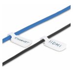 Startech 3.5in (9cm) Cable Labels, 100 Pack White, Cable/Cord Tags (CABLE-TAG-HLWH) - Etiquetas de identificação de…